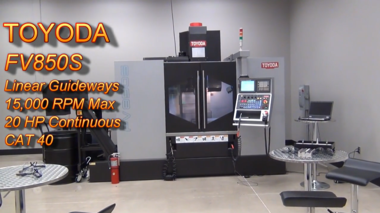 Toyoda FV-S Series AQ Series Vertical Machining Center 420 Stainless Cup Mold Demo