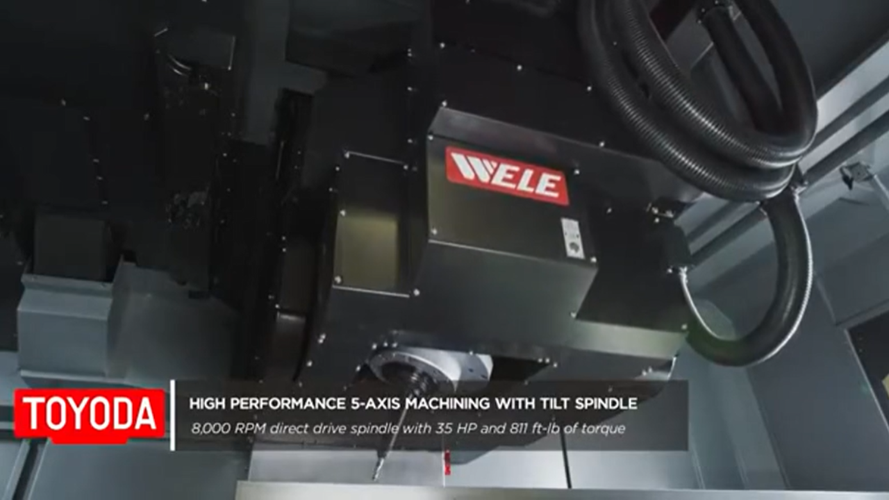 UA2090Ti 5-Axis Vertical Machining Center Spindle Video